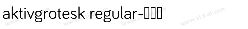 aktivgrotesk regular字体转换